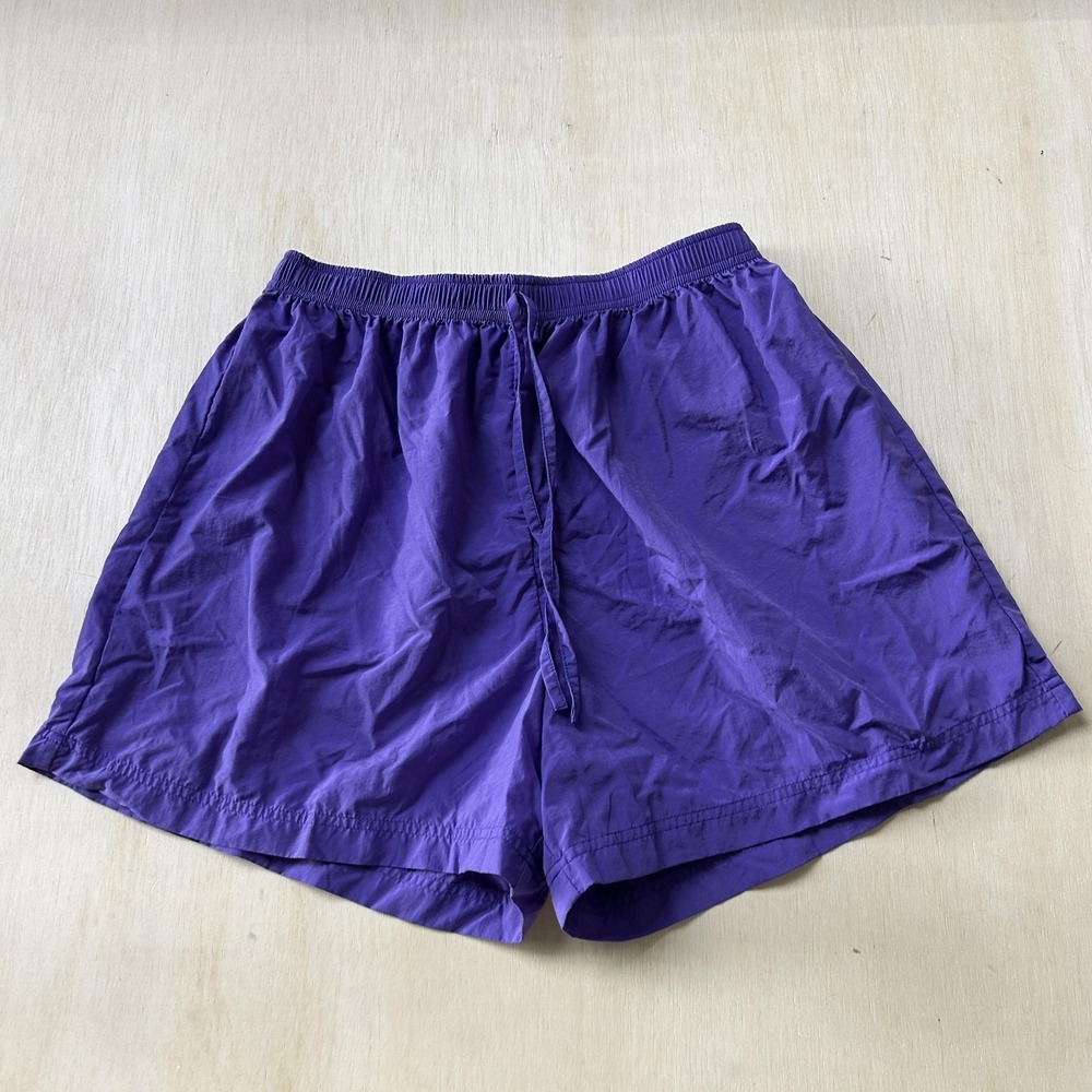 Swim 365 Swim Shorts Womens Large Purple Nylon Drawstring Elastic Waist Beach
